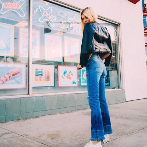 REVICE Milf Distressed Wide Leg Jeans - Picture 2 of 12